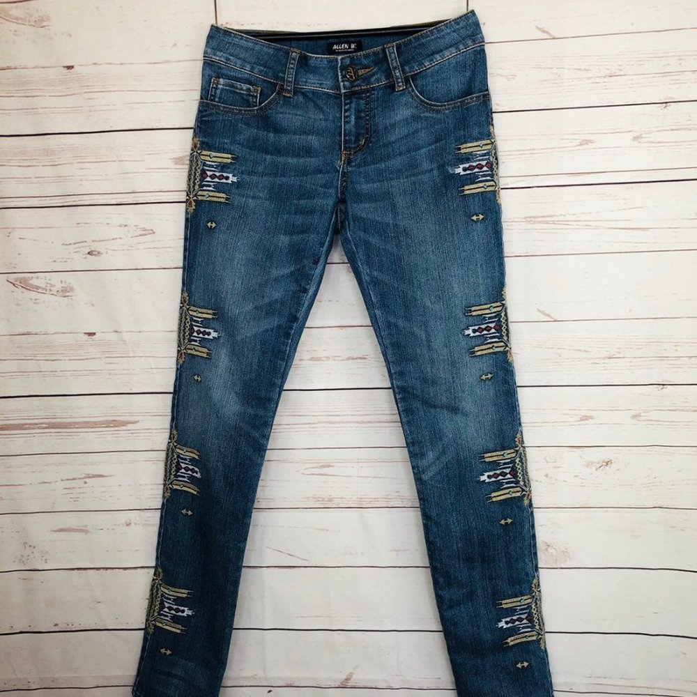 Allen B. Embroidered Jeans 4
